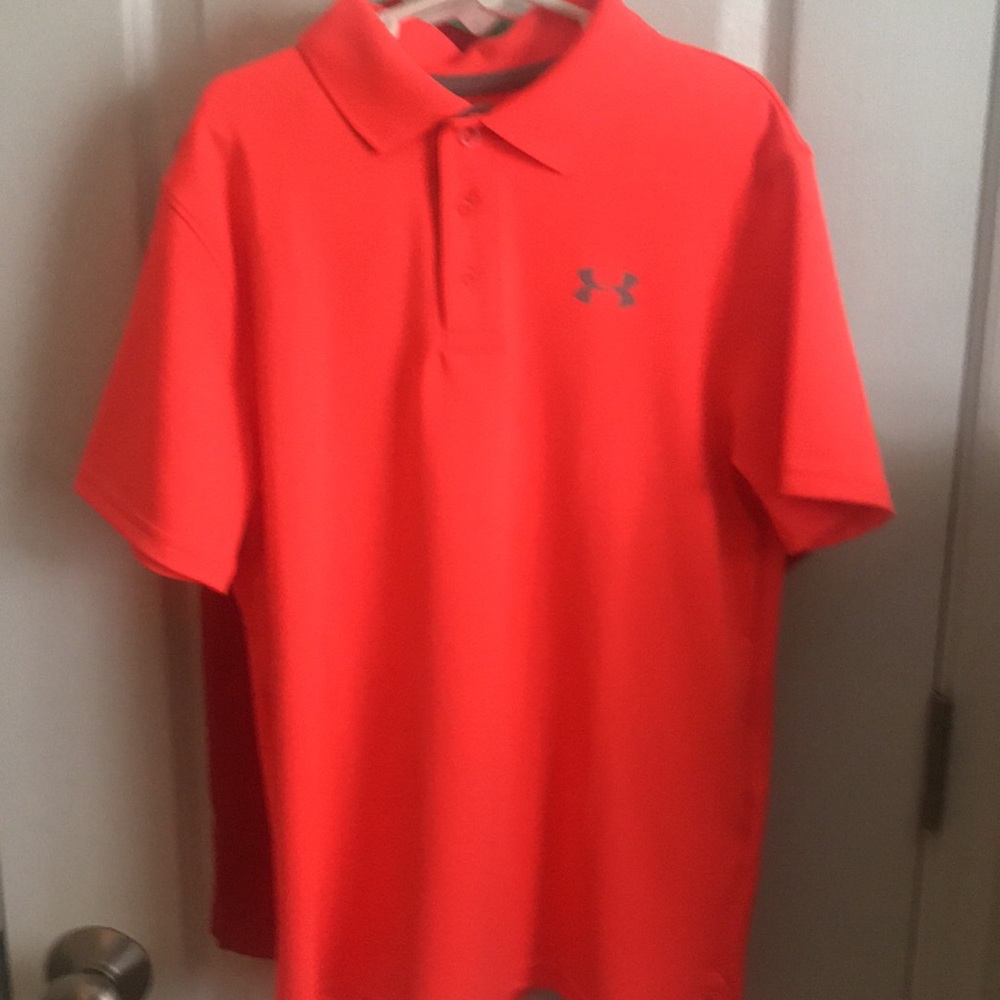 (3) boys size medium under amour polo shirts